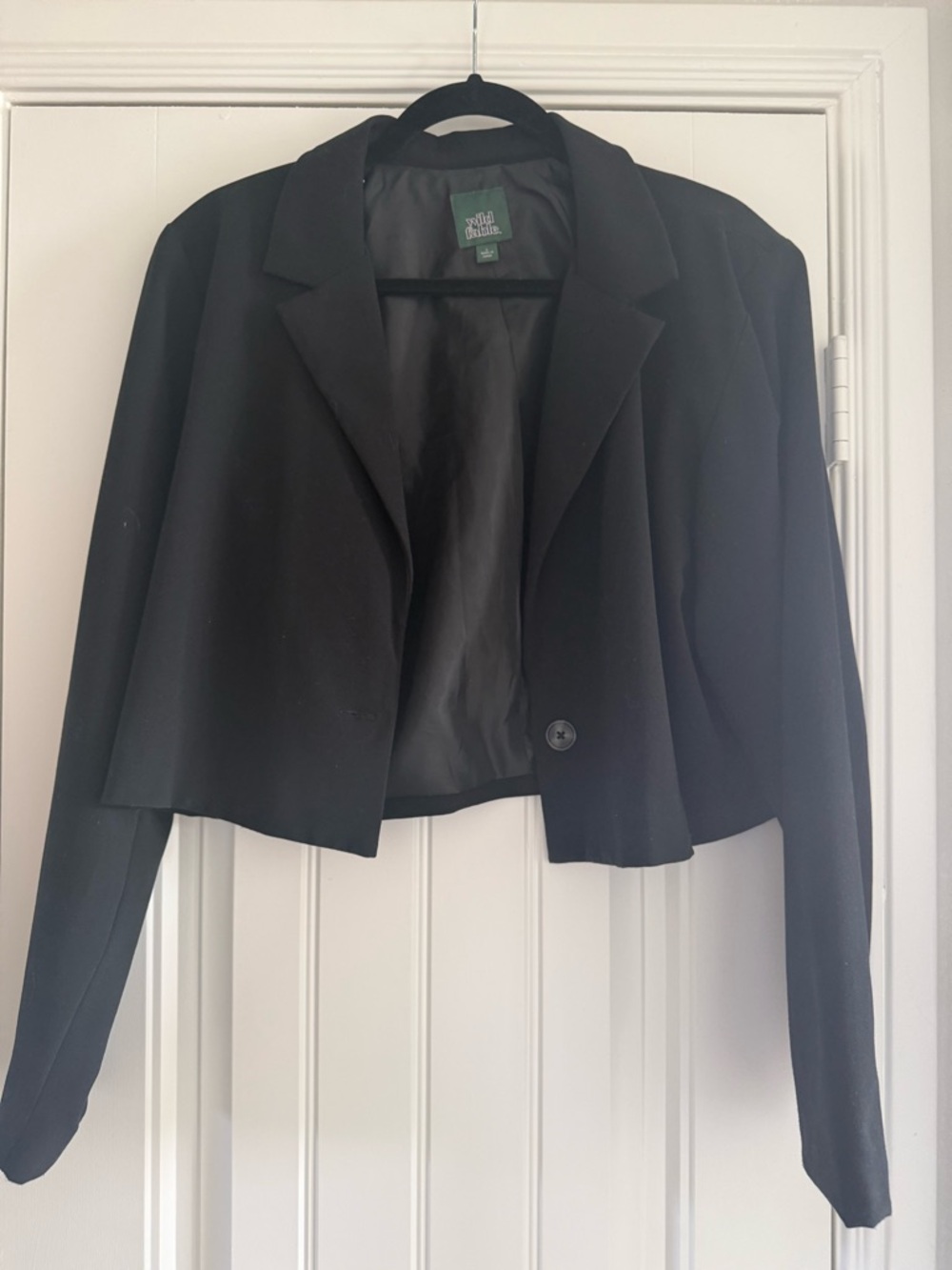 Cropped Black Blazer Jacket - Wild Fable